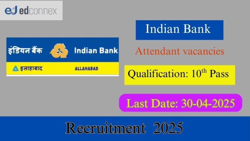 Opportunity Knocks – Indian Bank Job 2025